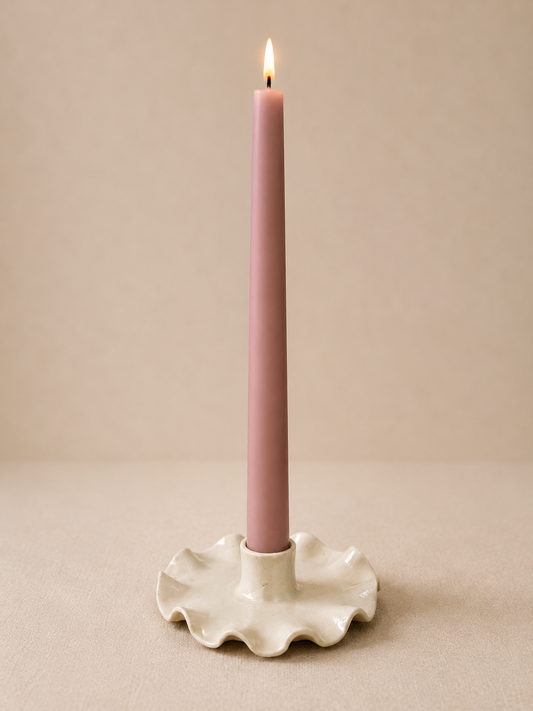 Scalloped Taper Candle Stand